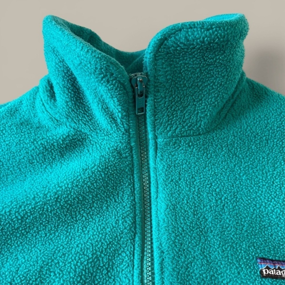 Patagonia Vintage 1997 Synchilla Fleece Jacket Small Teal Made in USA S7 Zip - Picture 6 of 6